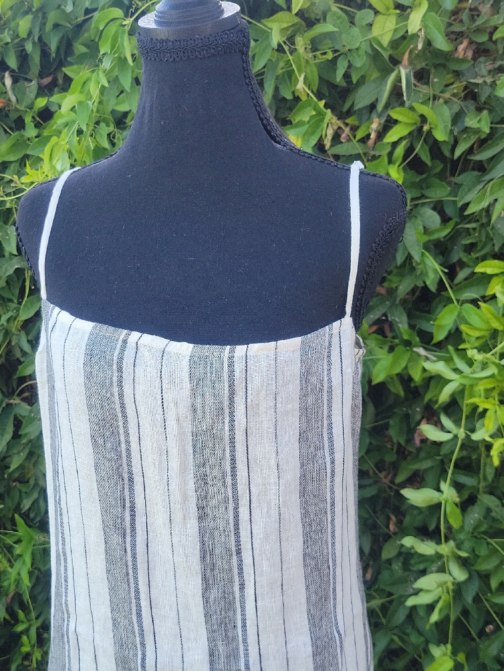 Reformation Pineapple Linen Maxi Dress Vista Stripe M NO SASH/BELT - Picture 4 of 15